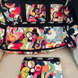 LeSportsac Colorful Duffel bag set